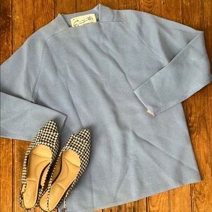 Vintage Ski Sweater women’s wool blue 1960s women’s gorgeous classic